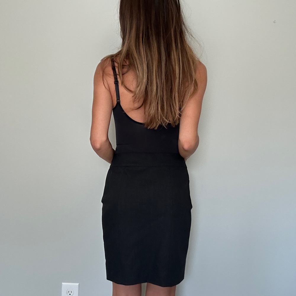 Vintage Black Wool Straight Skirt Henri Bendel Size 4 - Picture 8 of 8